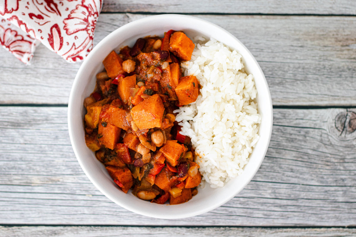 Sweet Potato & Mixed Bean Chilli